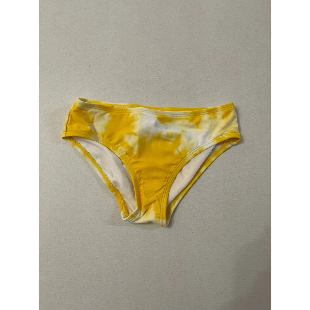 Kanu Surf Girls' Alania Flounce Bikini Size 8 Yellow New With Tag